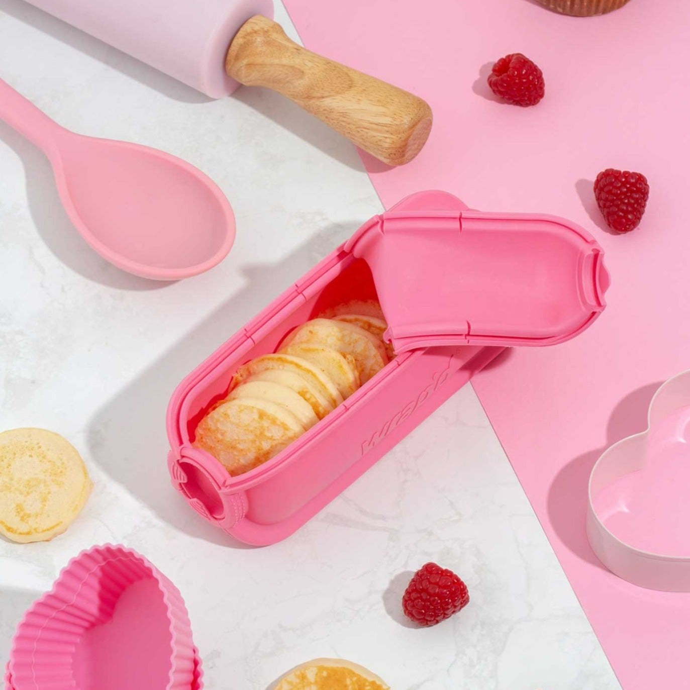 Pink Wrap'd Open Showing Pikelets Inside